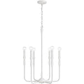 CAPITAL LIGHTING Paloma 6 Light 20 inch Textured White Chandelier Ceiling Light: 450361XW