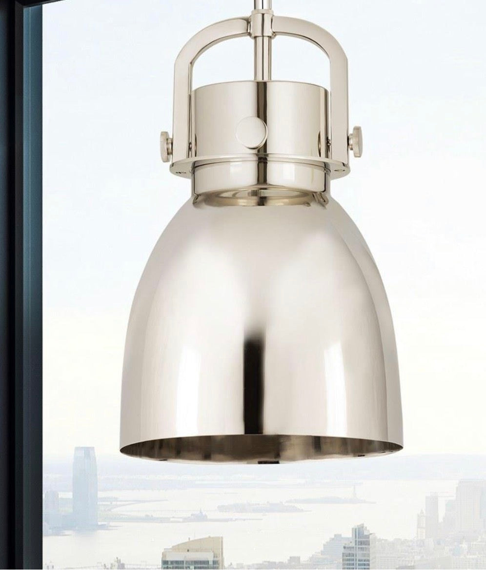 Innovations Lighting - 410-1SS-BK-M412-8PN - Newton Bell - 1 Light Pendant In Industrial Style-11.75 Inches Tall and 8 Inches Wide