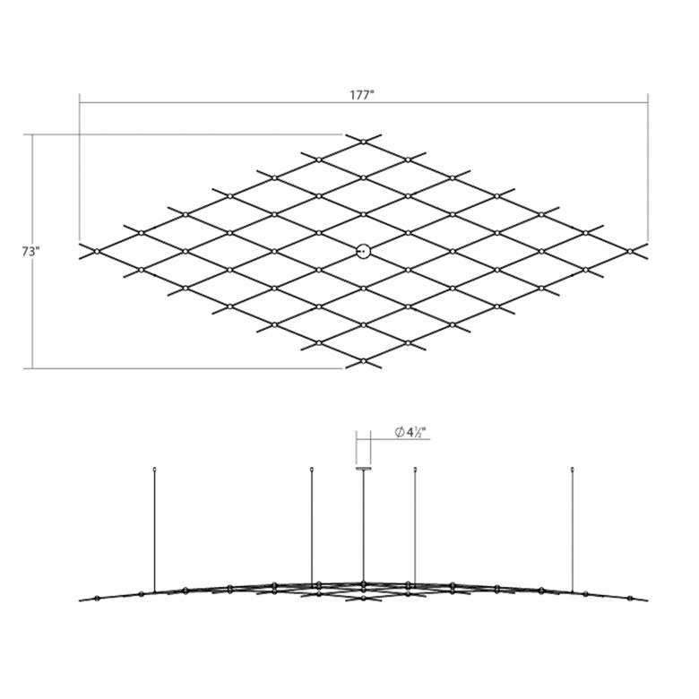 SONNEMAN Constellation Aquarius Major 21Q13-RC7712 LED 177 inch Satin Nickel Chandelier Ceiling Light in 3000K, Clear Faceted Acrylic, 10 FT. Cord (Copy)