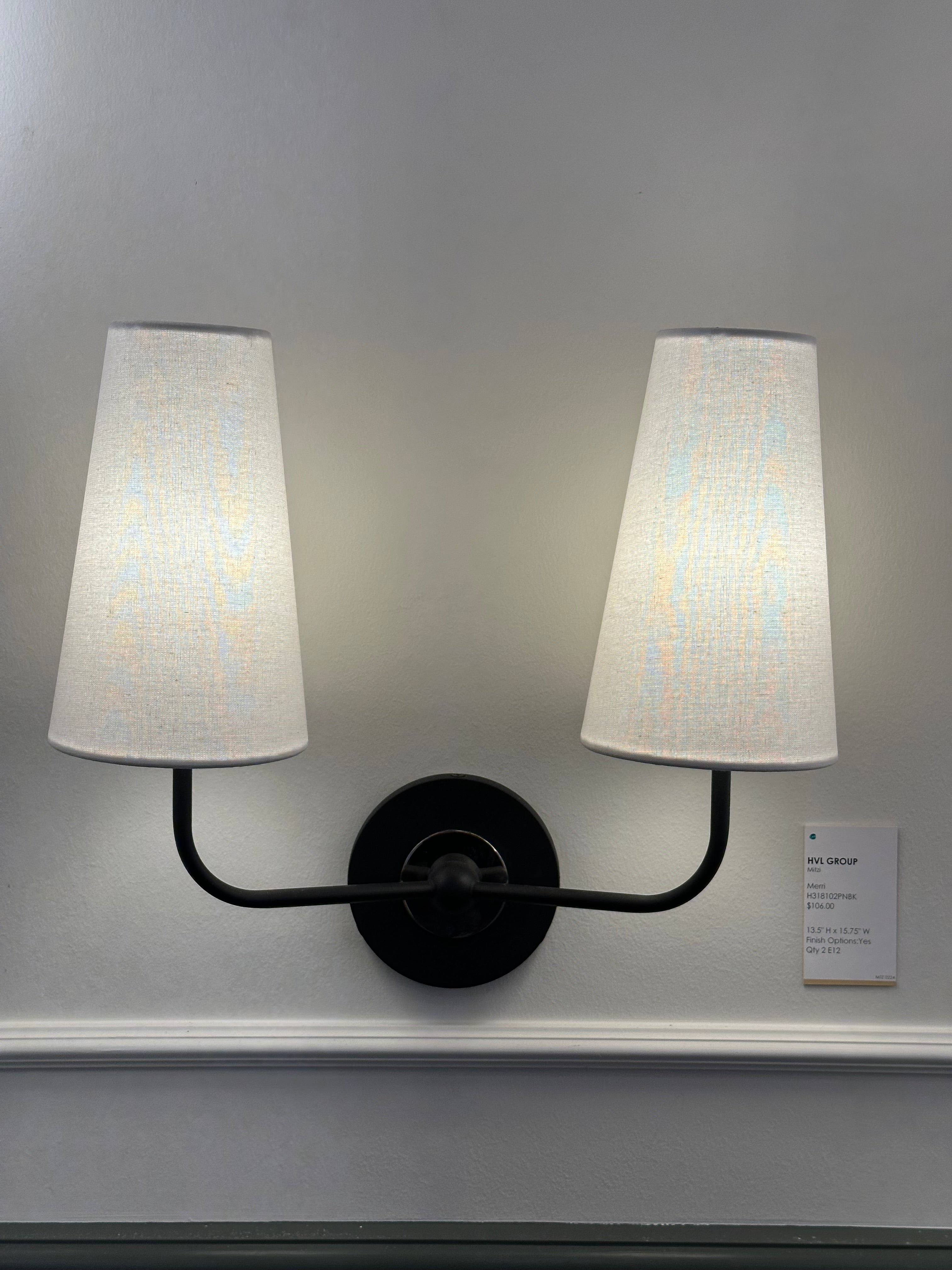 Mitzi H318102PNBK sconce light