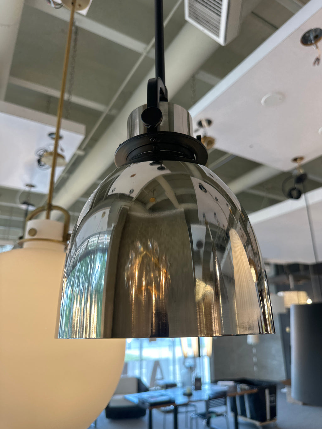 Innovations Lighting - 410-1SS-BK-M412-8PN - Newton Bell - 1 Light Pendant In Industrial Style-11.75 Inches Tall and 8 Inches Wide