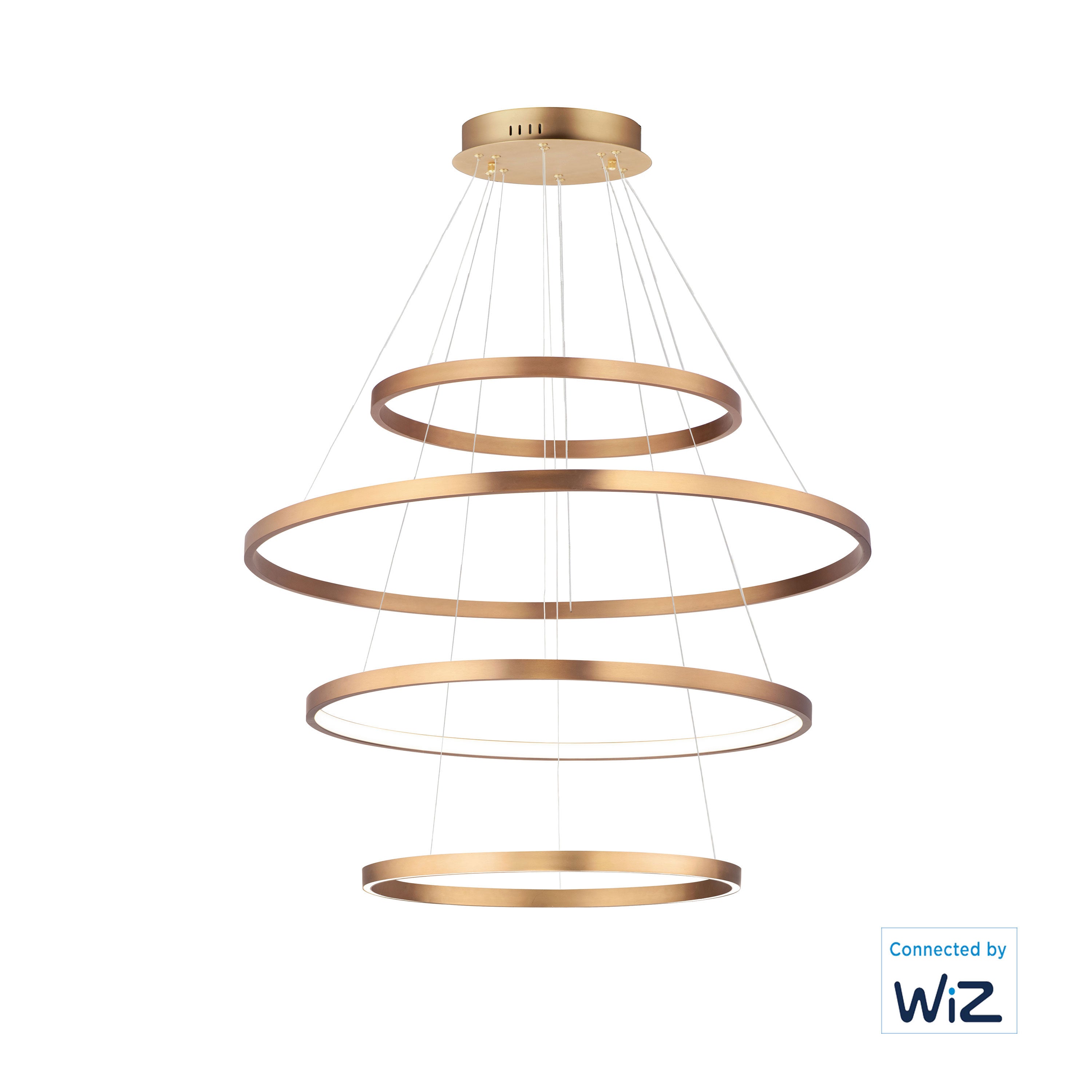 ET2 E22729-GLD GROOVE 4-TIER RING PENDANT LIGHT