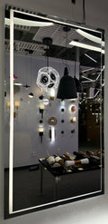 EUROFACE LIGHTING | 37139-018
 28" x 47" Rectangular Flat Frameless Wall Mounted Bathroom Mirror