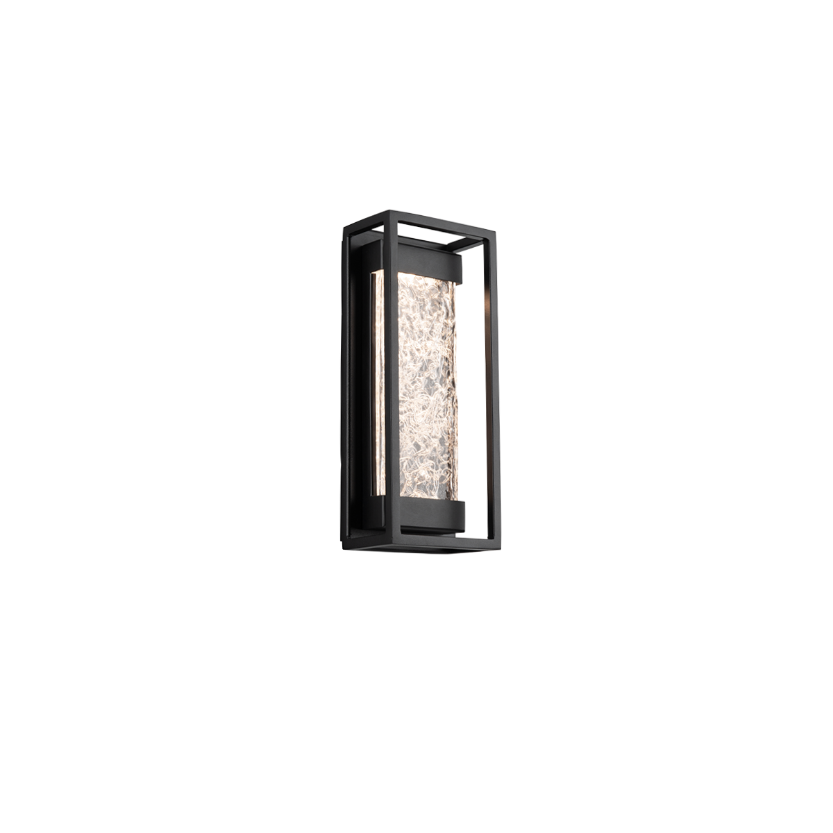 Modern Forms Elyse 12" Tall LED Outdoor Wall Sconce with Unique Art Glass Shade Model: WS-W58012-BK