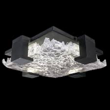 Fine Art Lighting TERRA SQUARE FLUSH MOUNT 895440-BK