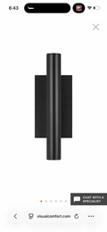 VISUAL COMFORT Chara 700OWCHA93012BUDUNV up down exterior sconce