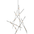 SONNEMAN Constellation Aquila Minor LED 25 inch Satin Nickel Chandelier Ceiling Light in 3000K, Clear Faceted Acrylic, 10 FT. Cord