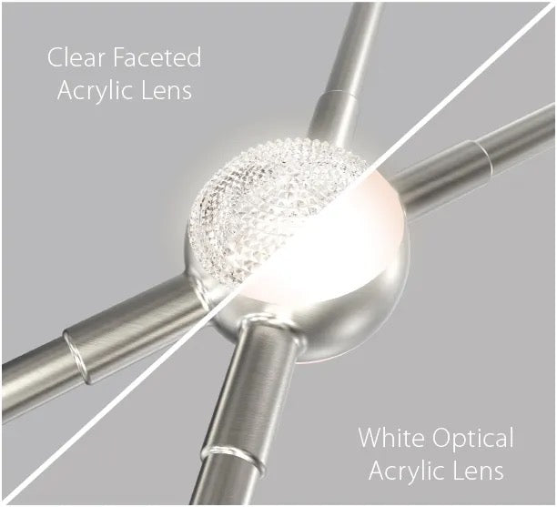 SONNEMAN Constellation Aquarius Major 21Q13-RC7712 LED 177 inch Satin Nickel Chandelier Ceiling Light in 3000K, Clear Faceted Acrylic, 10 FT. Cord (Copy)