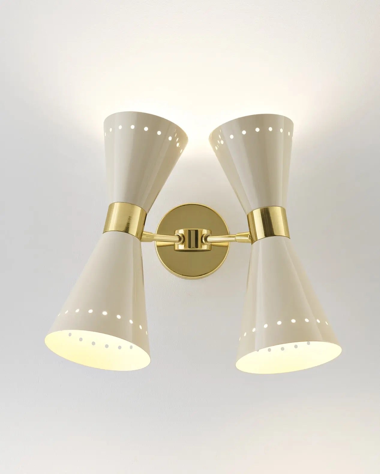 STILNOVO Ivory 'Megafono' Wall Lamp DUAL