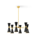 Stilnovo 9566 'Megafono' Diabolo Shade Brass Chandelier $4,566.00