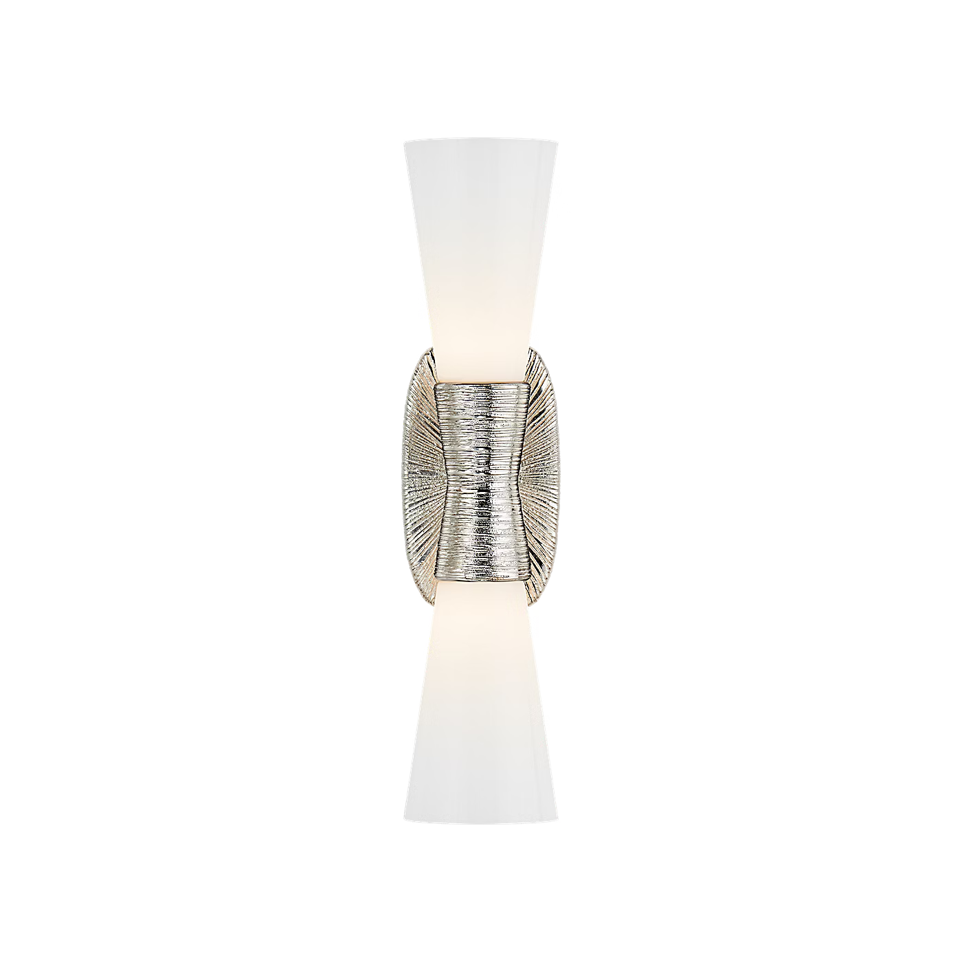 VISUAL COMFORT  KELLY WEARSTLER Utopia Small Double Bath Sconce SIGNATURE COLLECTION VIEW THE UTOPIA SERIES KW 2047PN-WG