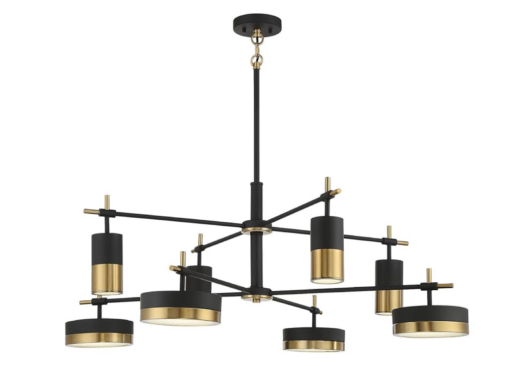 Savoy House Ashor 8LT chandelier on a white background