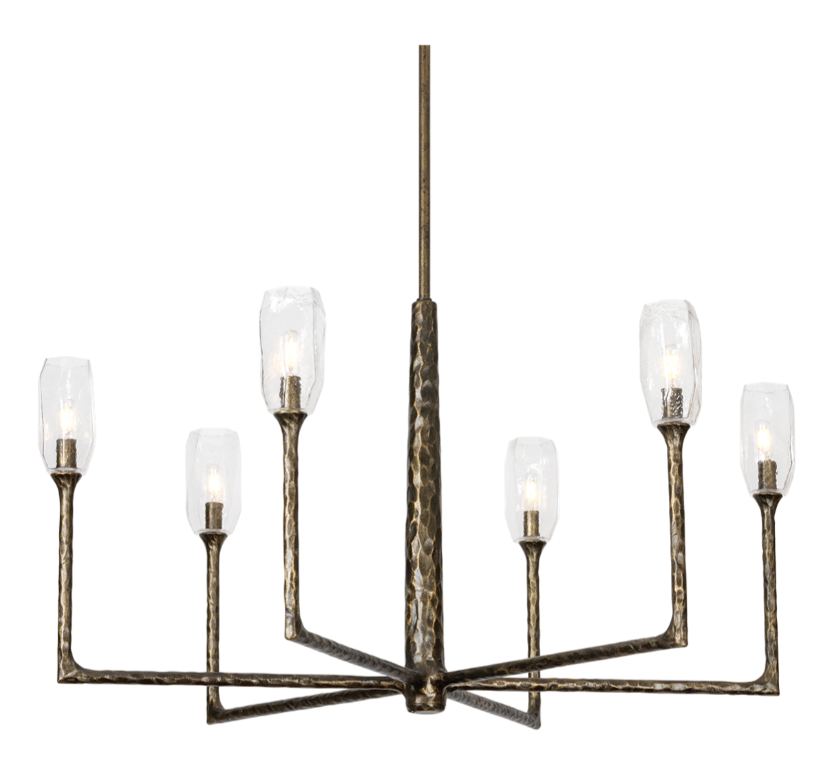 Chandelier labeled 'TROY LYLE CHANDELLIER' with specifications on a white background