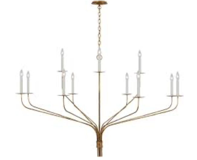 Chandelier with 'Visual Comfort' branding on a white background