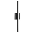 Modern wall-mounted light fixture with black and white design on a white background