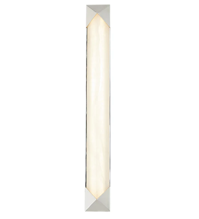 Rectangular wall light fixture on a white background