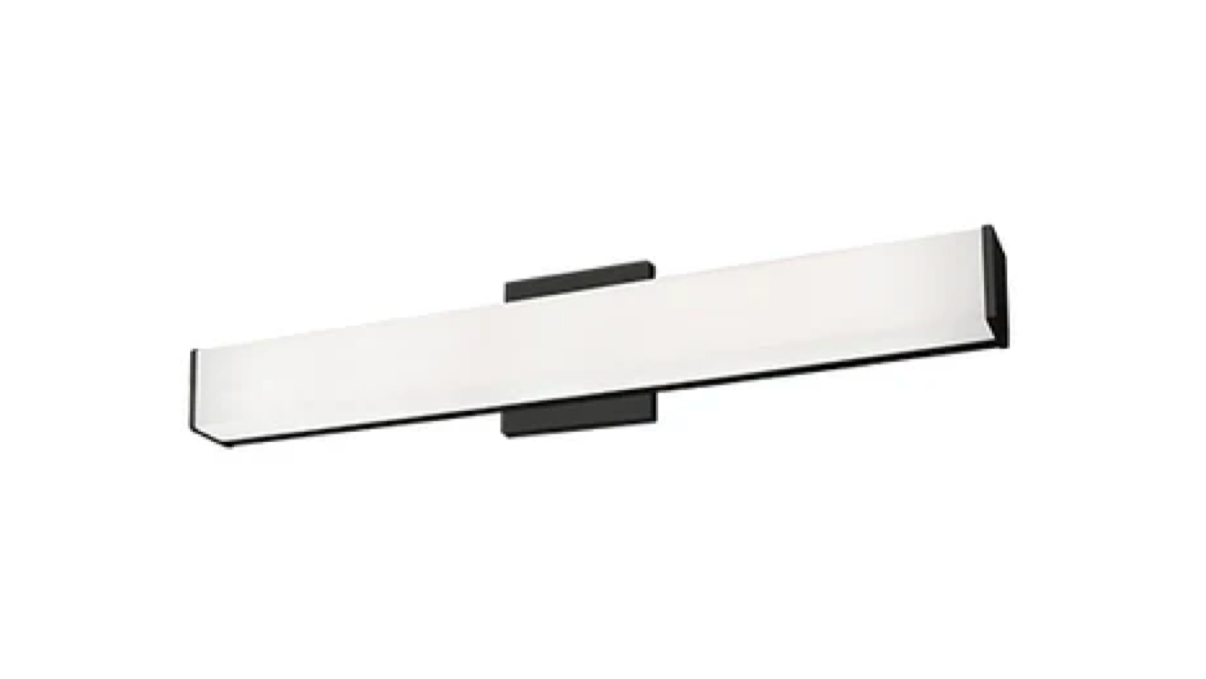 Modern wall-mounted light fixture on a white background