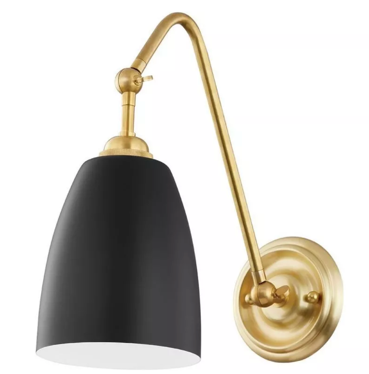 Hudson Valley 106102 Lighting Millwood 1 Light Wall Sconce - Aged Brass/Black