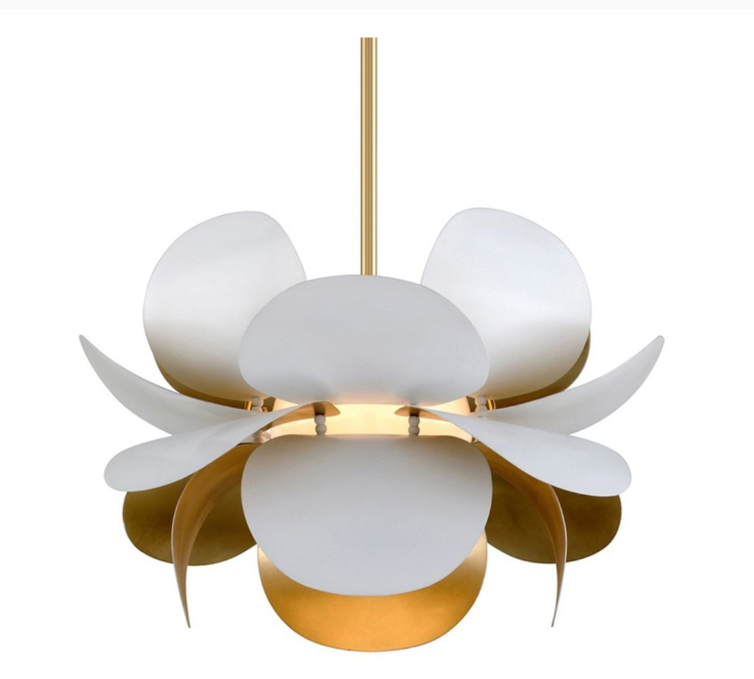 CORBETT LIGHTING 314-41-GL/SWH GINGER PENDANT INSPIRED BY LOUIS POULSEN