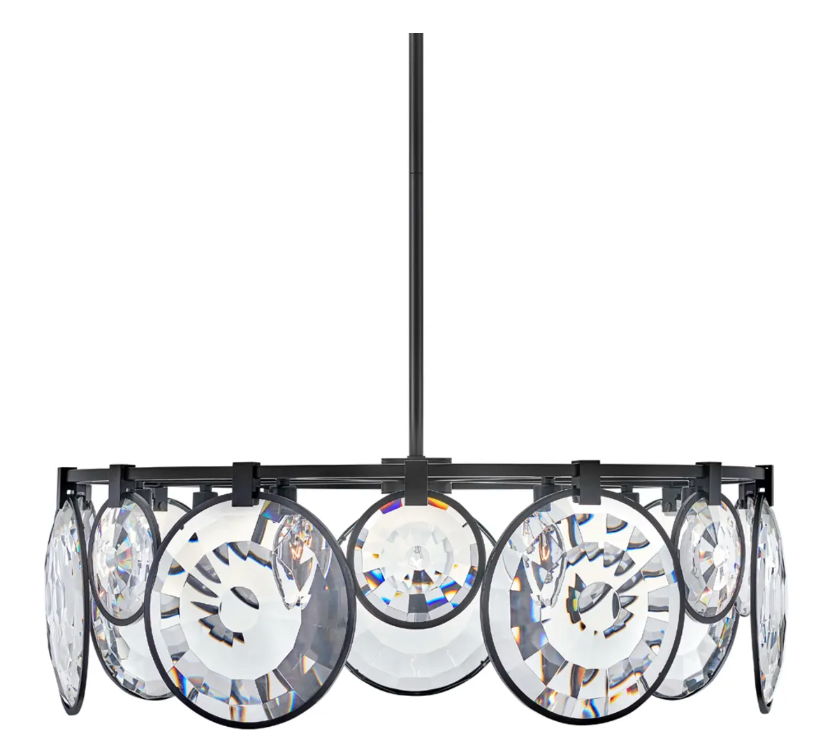 HINKLEY Fredrick Ramond Nala 7 Light 31" Wide Drum Pendant Model: FR31265BLK