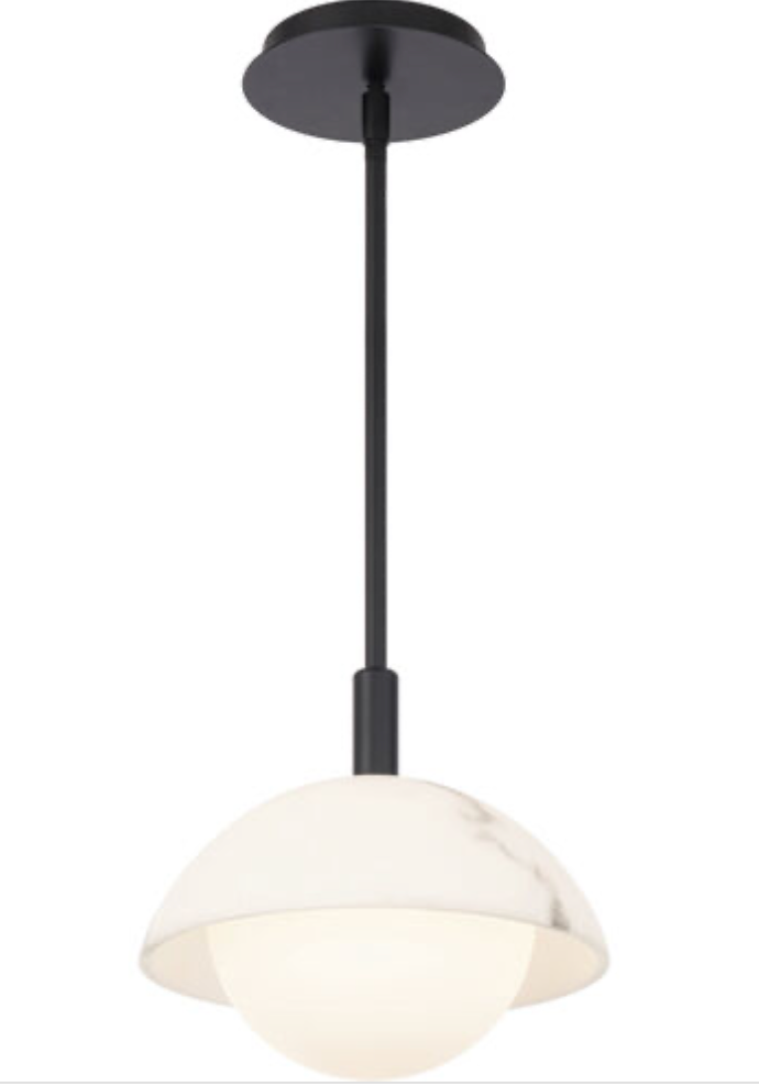 WAC PD43310BK Moonstone LED 9.75 inch Black Pendant Ceiling Light