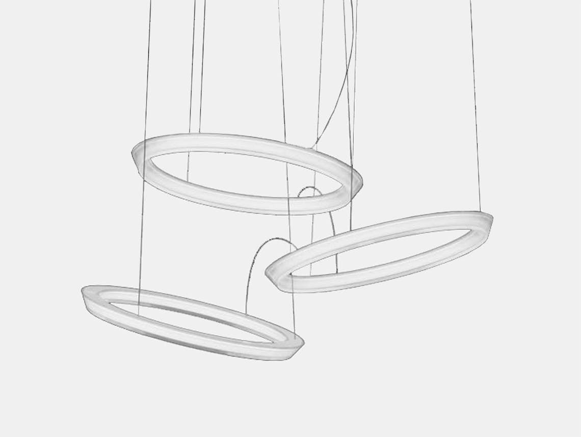 VIBIA HALO CIRCULAR 23320323 three ring lighting pendant