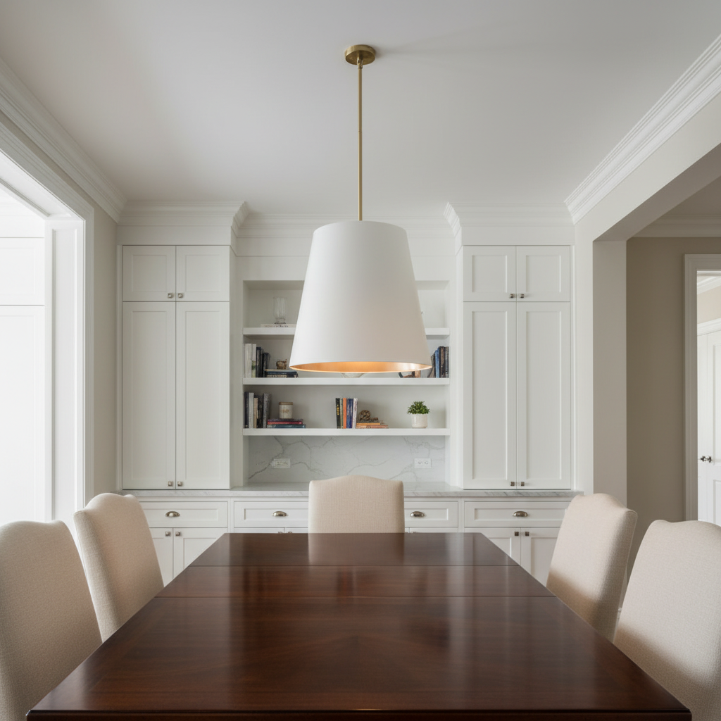 Alora vintage brass pendant with clean shade