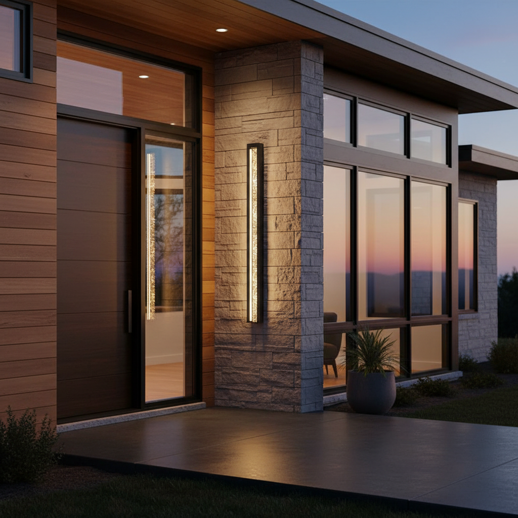 ET2 exterior sconce on modern home