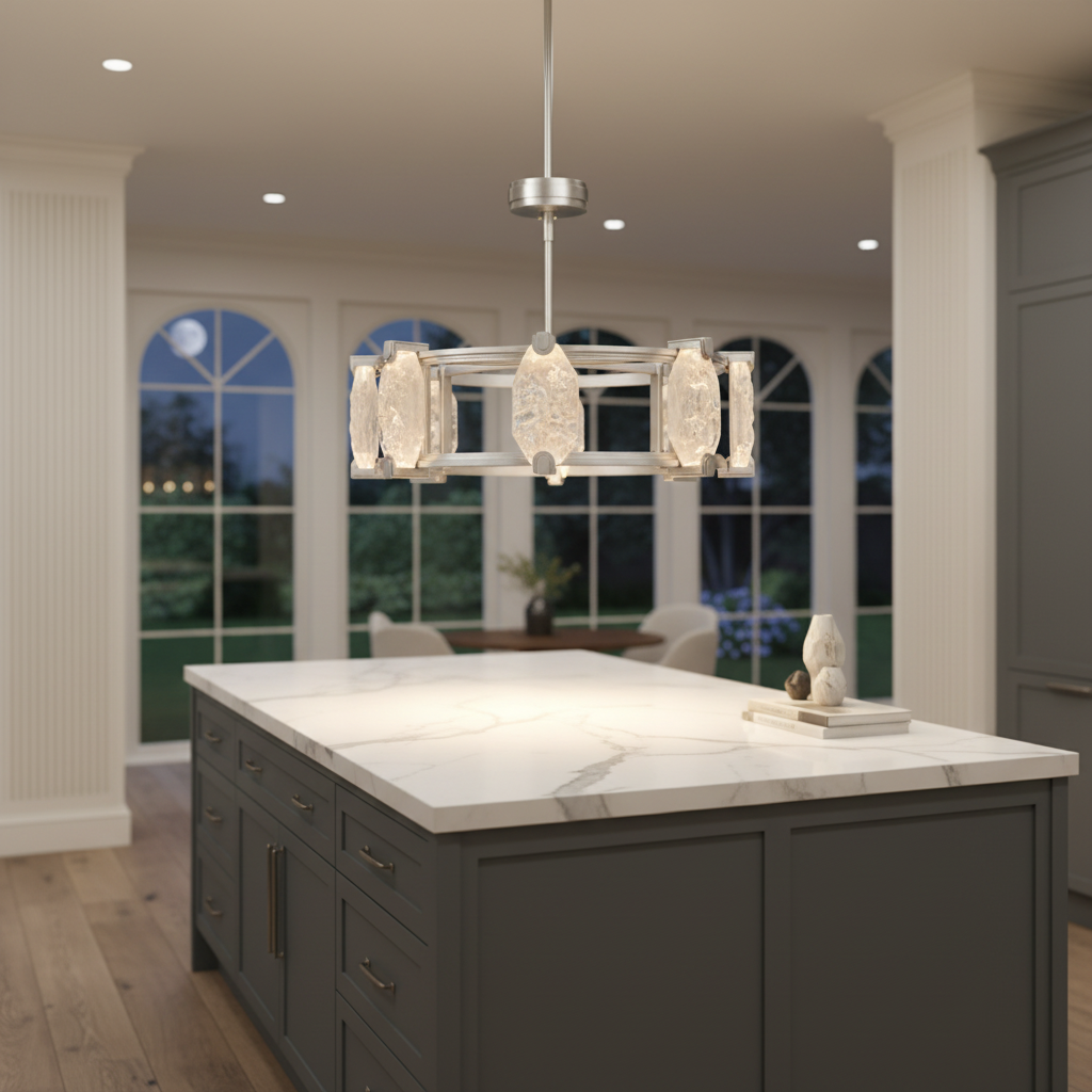 Fine Art Lighting art glass pendant in artistic interior