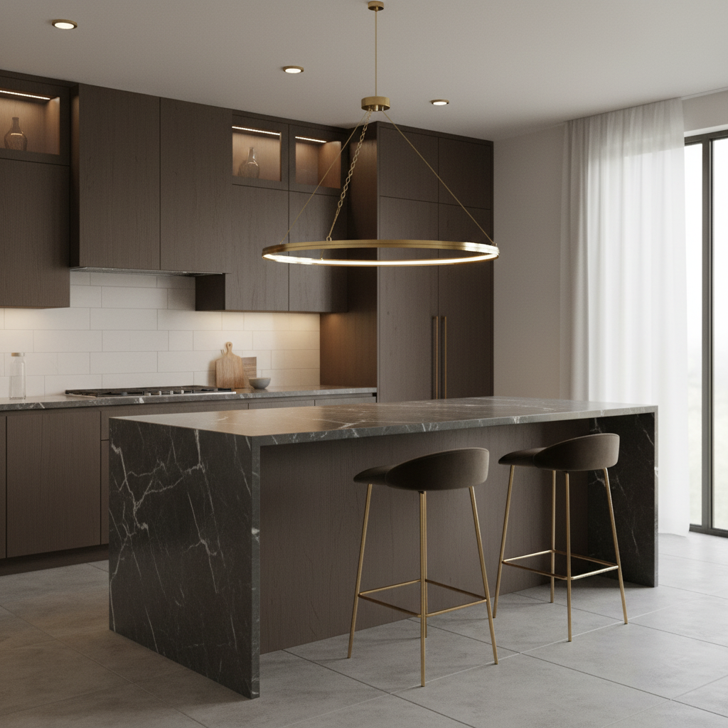 Hudson Valley aged brass pendant in elegant setting