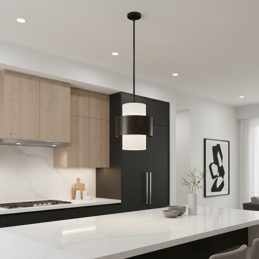 Hudson Valley contemporary pendant in modern setting