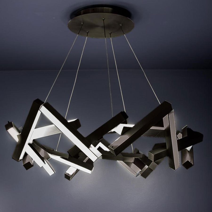 Modern Forms Chaos 21-Light Black LED Pendant | PD64834BK