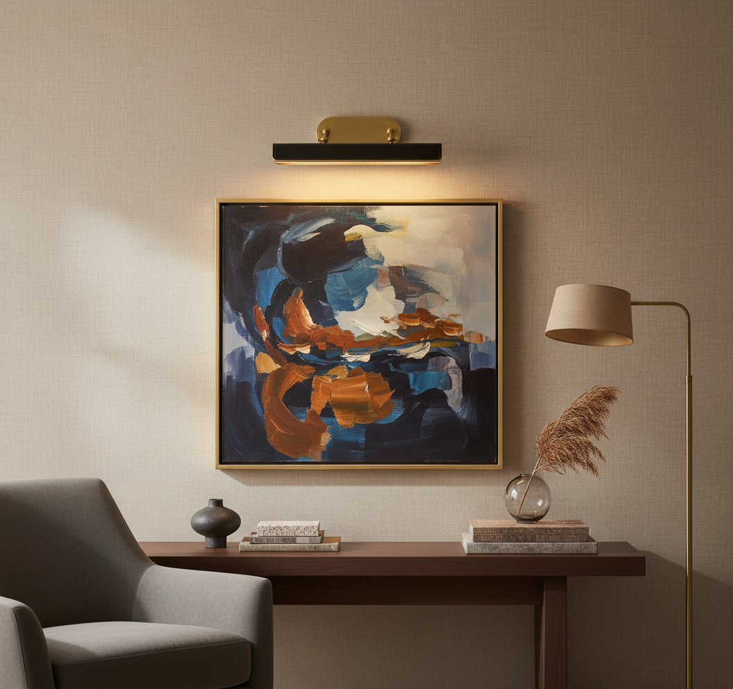 ALORA PL307919VBTL picture light with brass and black