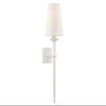 White wall sconce with Visual Comfort branding on a white background
