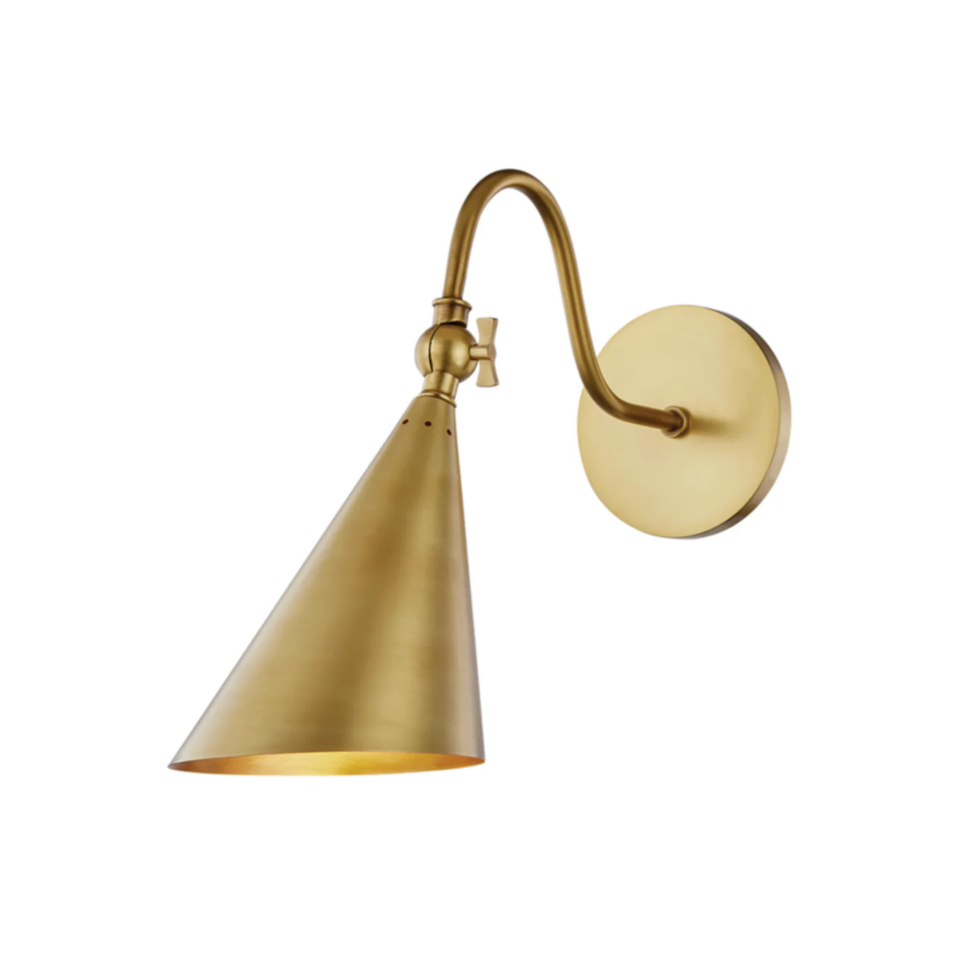 HUDSON VALLEY LIGHTING LUPE 1-LIGHT WALL SCONCE IN AGED BRASS  MITZI  H285101-AGB