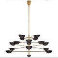 Aerin Collection chandelier with gold and black design on a white background