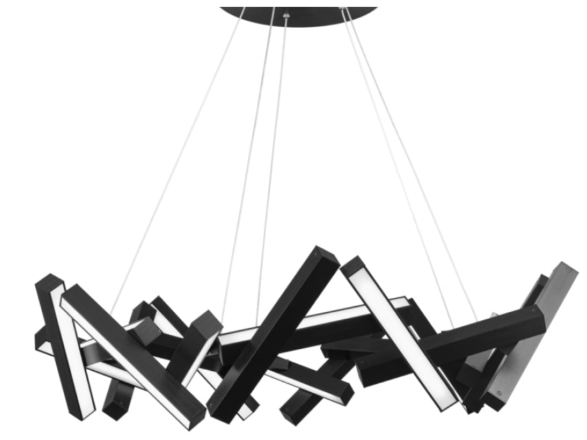 Modern Forms Chaos 21-Light Black LED Pendant | PD64834BK