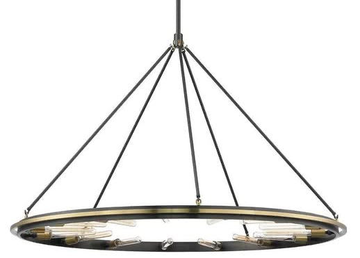 Hudson Valley chandelier with 'Aged Old Bronze' finish on a white background