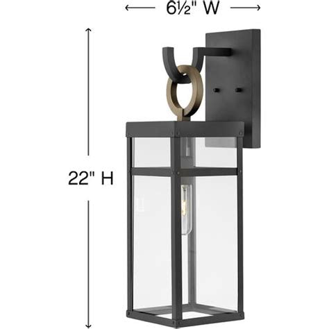 HINKLEY Porter 2804BKLL exterior wall sconce