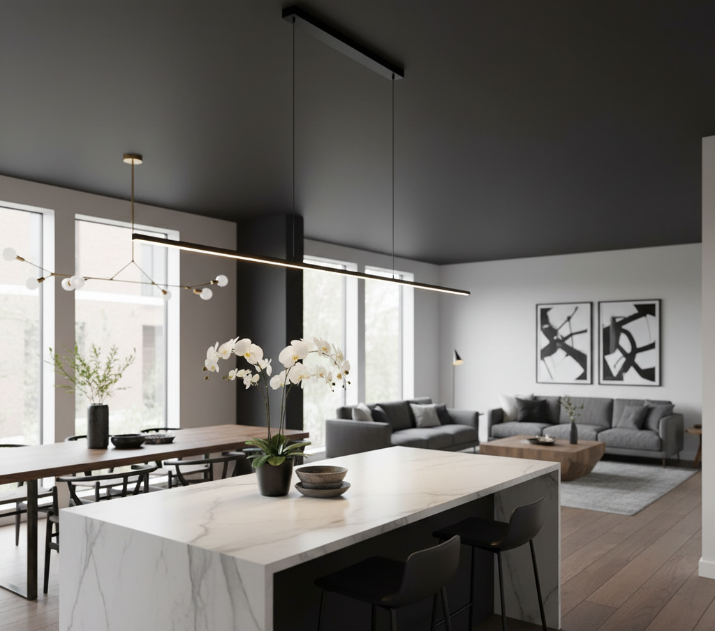 KUZCO LP18260BK sleek pendant light