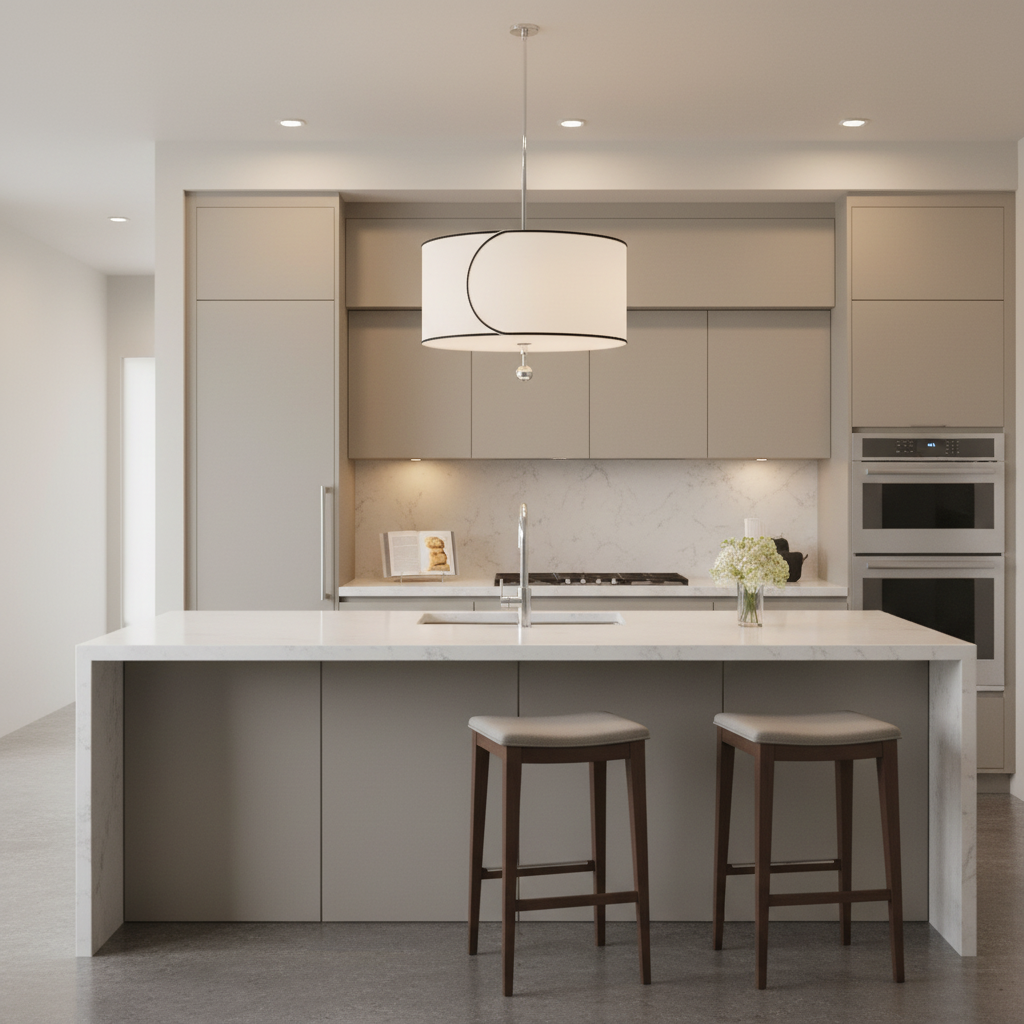 MITZI H381701L AGB pendant over kitchen island