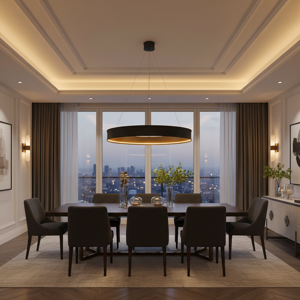 VISUAL COMFORT CHC 1616BZ LED pendant in interior space