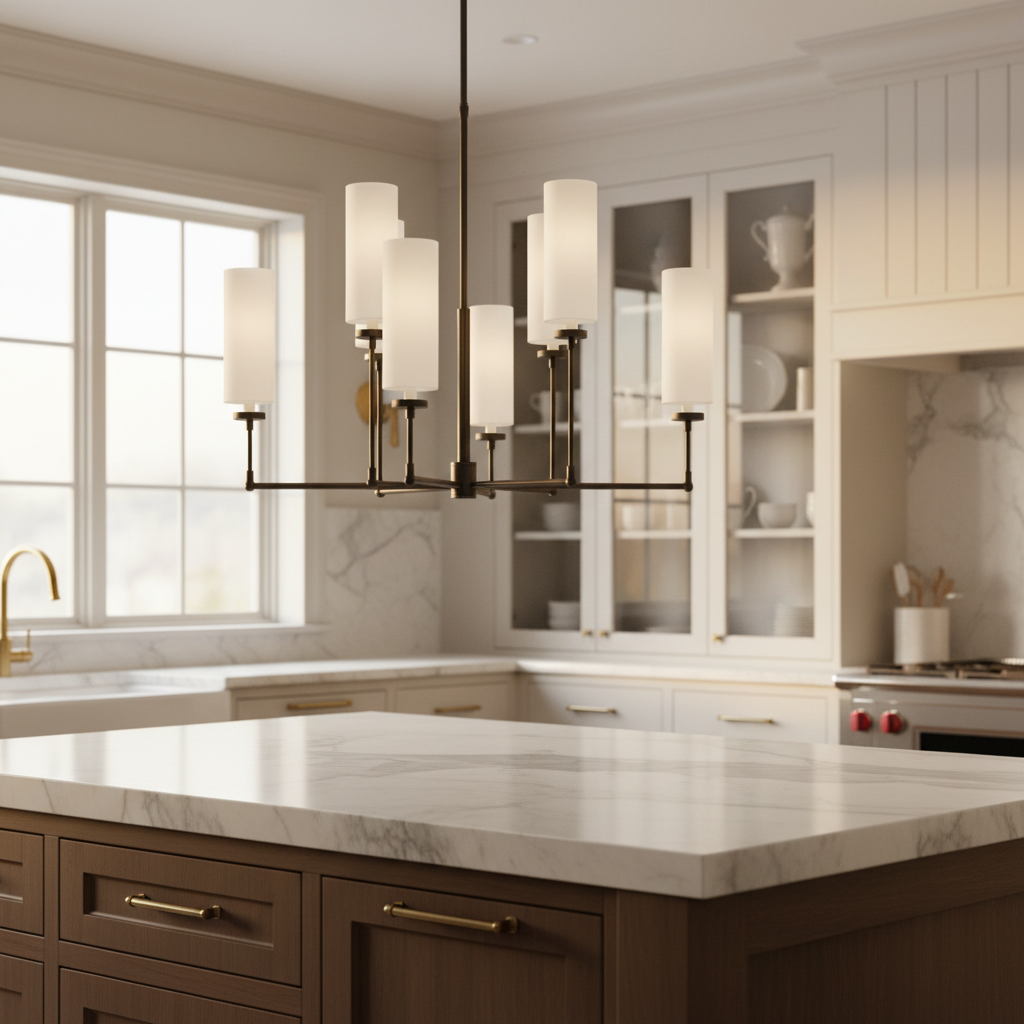 Visual Comfort TOB pendant in elegant setting